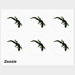 Groene GECKO-overzicht Ronde Sticker