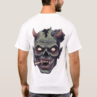 Groene Gehoornde Monster Graphi T-shirt