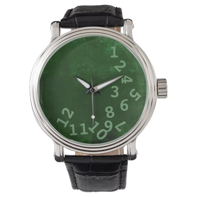 groene gekke tijd uren horloge (Voorkant)