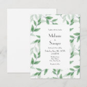 Groene gelaagde Waterverf verlaat Kaart (Voorkant / Achterkant)