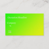 groene gele gradiënt visitekaartje (Achterkant)