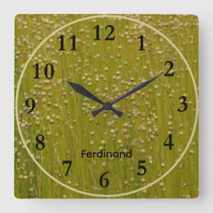 Groene & Gele Groene Tuin van Lorals Square Clock Vierkante Klok