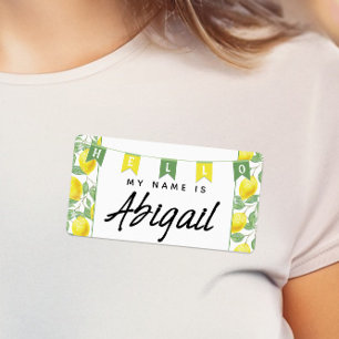 Groene + gele lemonboom Hallo mijn naam is Sticker
