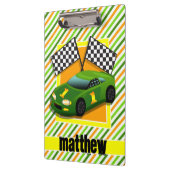 Groene, Gele & Oranje raceauto, Strepen Klembord (Links)