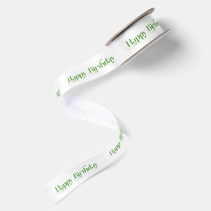 Groene Gelukkige Verjaardag Retro Typografie Lint