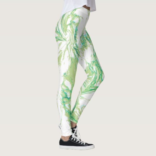 Groene gemarmerde Leggings (Rechts)