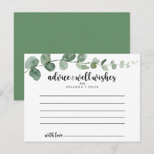 Groene genot Eucalyptus bruiloft advies Kaart