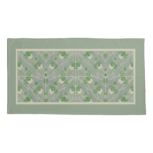 Groene geometrie 1915 Hannah Borger Overbeck Kussensloop (Achterkant)