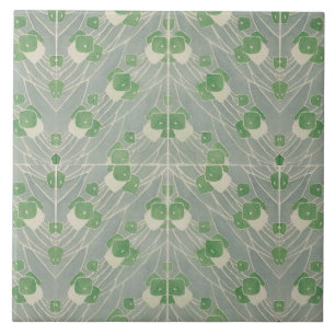 Groene geometrie 1915 Hannah Borger Overbeck Tegeltje