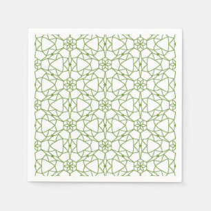 Groene geometrie servet