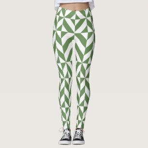 Groene geometrisch leggings