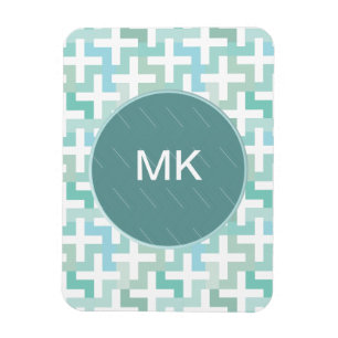 Groene Geometrisch van Seafoam Magneet