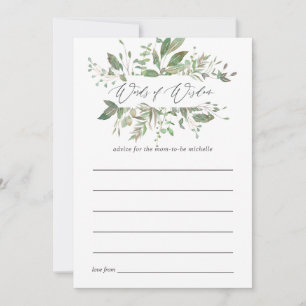 Groene geometrische babyshower-advies voor mama advieskaart