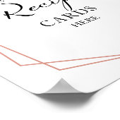 Groene Geometrische Bruids Shower Recept Kaarten B Poster (Hoek)