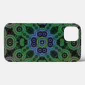 Groene Geometrische Cogs PatroondraagtasMate iPad Case-Mate iPhone Case (Achterkant (horizontaal))
