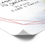 Groene geometrische eucalyptus Love Is Sweet bord Poster (Hoek)