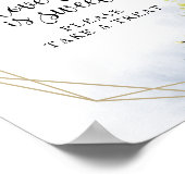 Groene geometrische eucalyptus Love Is Sweet bord Poster (Hoek)