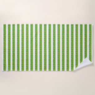 Groene geometrische strandhanddoek strandlaken