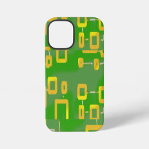 Groene geometrische telefoonhoes