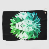 Groene geometrische verbinding golfhanddoek (Horizontaal)