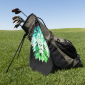 Groene geometrische verbinding golfhanddoek (Groen)