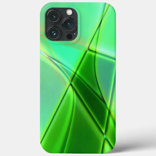 Groene geometrische vormen met kromme omtrek Case-Mate iPhone case (Achterkant)