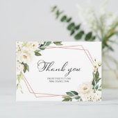 Groene Geometrische Witte Bruidsdouche Bedankt (Staand voorkant)