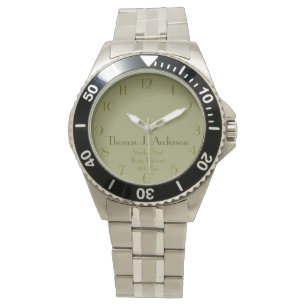 Groene gepersonaliseerde militaire stijl horloge
