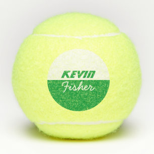groene gepersonaliseerde spelerbal tennisballen