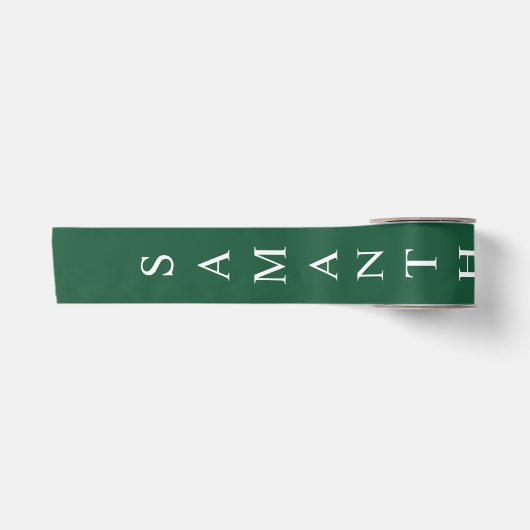 Groene gepersonaliseerde verticale naam lint (Voorkant)