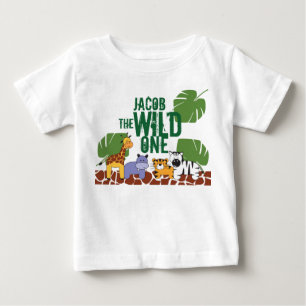 Groene, gepersonaliseerde WILD ONE Safari eerste v