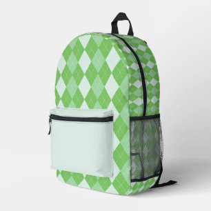 Groene geruite rugzak