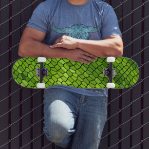 Groene geslepen glas look skateboard