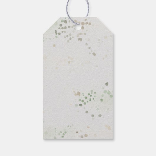 Groene gespikkelde pioenengeschenk Labels Cadeaulabel (Achterkant)