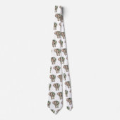 GROENE GESPINEERDE ELEPHANT STROPDAS (Voorkant)