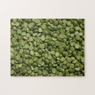 Groene gespleten erwt puzzel