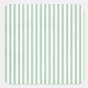 Groene gestikte streep vierkante sticker