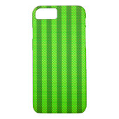 Groene gestreepte koolstofvezel gepatterd Case-Mate iPhone case (Achterkant)