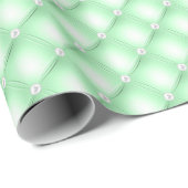 Groene getufte parels cadeaupapier (Rol Hoek)