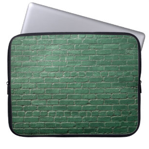 Groene geverfde wand laptop sleeve