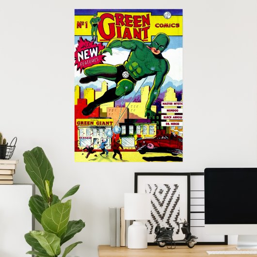Groene Giant  strips Poster (Thuiskantoor)