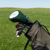 Groene Gingham Bruiloftsshower Golfheadcover (Insitu)