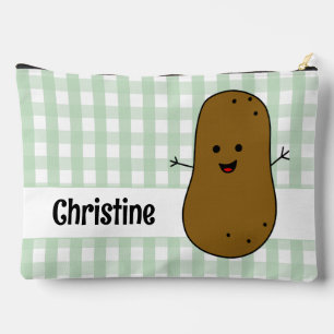 Groene Gingham Bruine Aardappel Op Maat Etui