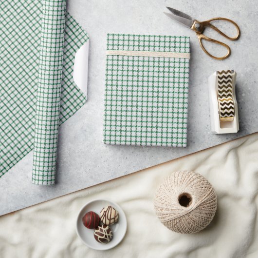 Groene Gingham Cadeaupapier (Crafts)