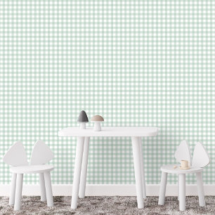 Groene gingham check schattig eenvoudige boerderij behang