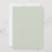 Groene Gingham Coquette Strik Baby Shower Kaart (Achterkant)