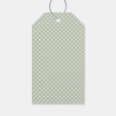 Groene Gingham Coquette Strik Bruidsfeest Favoren Cadeaulabel (Achterkant)