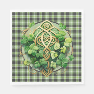 Groene Gingham En Keltische Triskele Servet