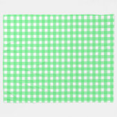 Groene gingham fleece deken (Voorkant (Horizontaal))