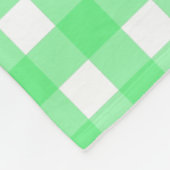 Groene gingham fleece deken (Hoek)